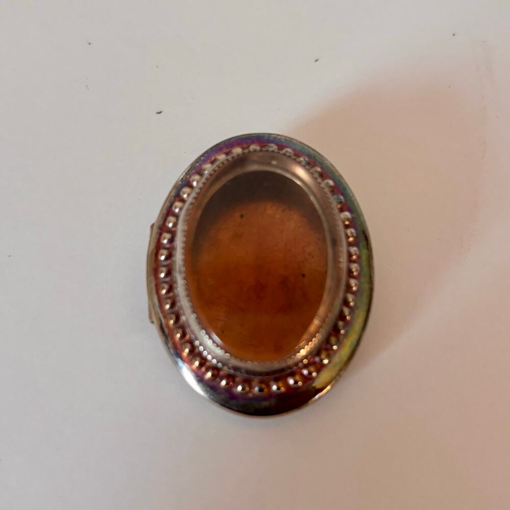 Antique Silver Victorian Mourning Hair Locket – 17g Convertible Brooch Pendant - Picture 6 of 9
